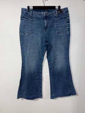 Express 70s Flare Mid Rise Flexx Hyper Stretch Jeans Size XL Short 18/20 NWT